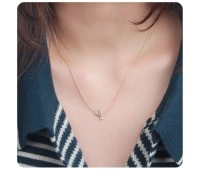 Silver Initial Letter Necklace Y SPE-5565